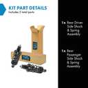 TRQ Rear Shock Strut & Spring LH & RH Set Pair for 01-05 Civic 03-05 Civic & Hybrid