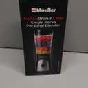 Mueller Personal Blender for Shakes and Smoothies with 15 Oz Travel Cup and Lid, Juices, Baby Food, Heavy-Duty Portable Blender & Food Processor, Black