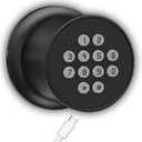 Keyless Entry Door Knob,Smart Knob Unlock by Passcode,Exterior Door Lock with Keypad,Security Door Lock Electronic Door Knob for Home Office Bedroom Hotel Apartment,Black
