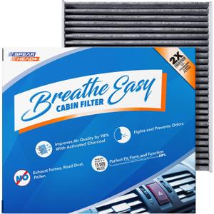 Spearhead Odor Defense Breathe Easy AC & Heater Cabin Filter | Fits Select 2016-2025 Toyota, Lexus, Subaru, 2016-2023 CX-9 Like OEM | Up to 25% Longer Lasting w/Activated Carbon (BE-157)