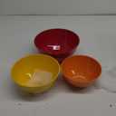 Mixing bowl set with lids, 6 piece melamine nesting bowl set for pasta baking salad mixing, set of 3, three colours,