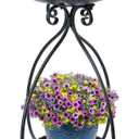 MUMTOP Bird Baths for Outdoors-Metal Outdoor Bird Bath - Vintage Lotus Birdbaths with Flower Planter, Bird Feeders for Outside, Garden, Patio, Lawn Decor (green)