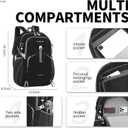 35L Lightweight Packable Backpack Durable Foldable Daypack for Travel, Hiking, and Gym (Black), Large