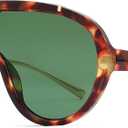 FEISEDY Sunglasses Women Oversized One Piece Frame UV400 Sun Glasses Trendy Retro Shades B2580