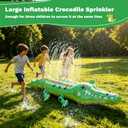 Sprinkler for Kids Large Inflatable Crocodile Water Toys, Kids Sprinklers for Yard, Outdoor Water Spray Sprinkler Summer Toddler Toys for Boys Girls Dogs Backyard
