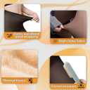 2 Pairs Women Fleece Lined Tights-Fake Translucent Leggings High Waist Pantyhose Sheer Thick Warm Tights For Women (Large, Invisible Crotch-black+brown)