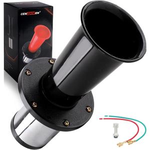 OOGA Air Horn 12V 110dB Aooga Ahooga Horn Complete Kit - Antique Classic Vintage Old Car Sound for Hot Rod, Model T, Golf Cart with Wire (1920s Air Horn)black