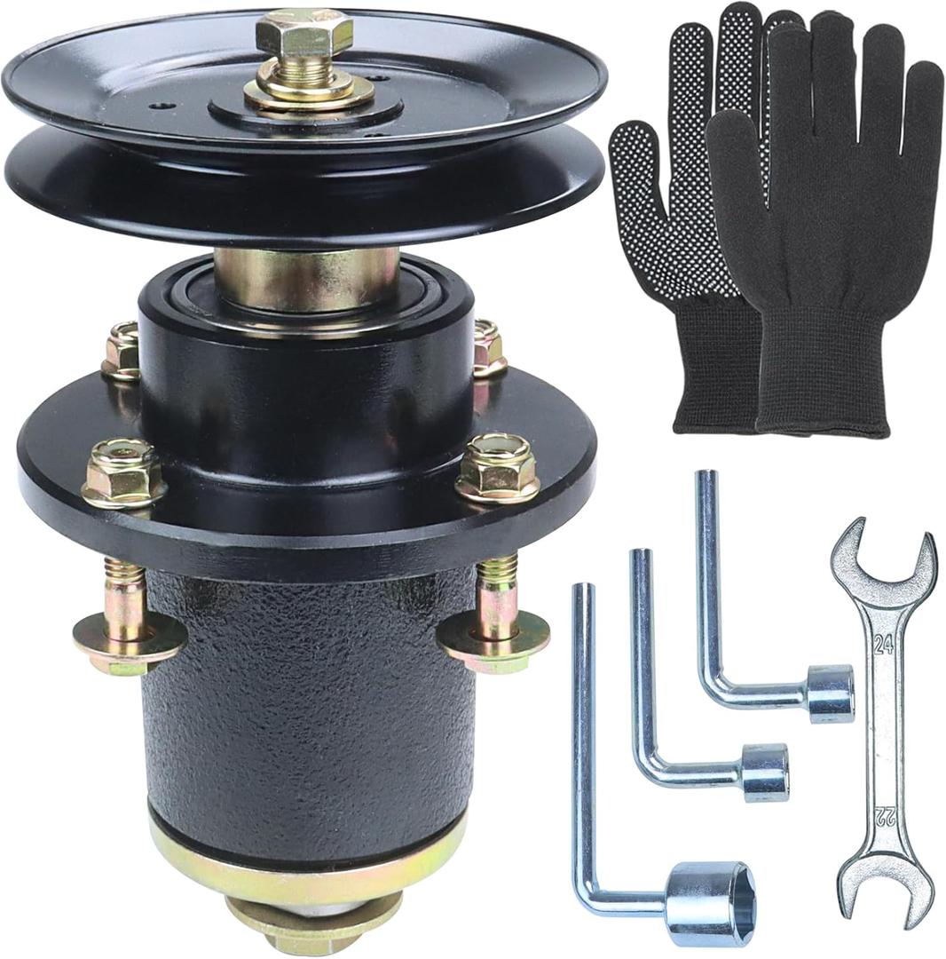 037-6015-50 Spindle Assembly Bad Boy with 033-6006-00 Pulley Replaces Bad Boy 037-6015-00 037 6015 50 037601550 for Bad Boy ZT Elite 54 Deck Spindle Bad Boy ZT Elite 60 Spindle