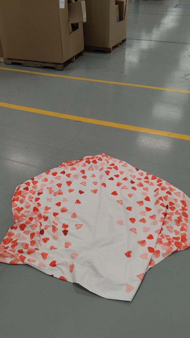 Valentines Day Table Cloth. White, Pink, and Red