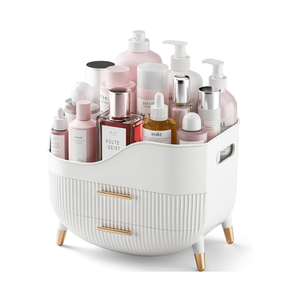 Makeup Organizer with Drawers,Skincare Organizer for Vanity,Storage Box with Handle,Large Cosmetic Display case for Dresser, Bathroom Countertop