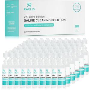 3% Saline Solution for Household Uses, 300ml (10.56 FL OZ), 5ml Each, 60 Pack