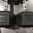 Fitvids Hex Dumbbells Rubber Coated Hand Weights for Exercises and Fitness Home Gym, 5-50 LB Pair