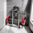 Toilet Lifting Tool - Portable Installation Jack with Foldable Cart, Heavy-Duty Wheels for Easy Toilet Repair, Move & Positioning by Plumbers
