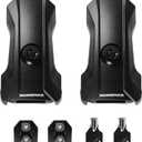 Seven Sparta Upgraded Locking Hood Latches for Jeep Wrangler JL/JLU 2018-2025 & Gladiator JT 2020-2025, with Keys & Anti-Theft Screws - Aluminum Locking Hood Catch, 1 Pair, Streamlined