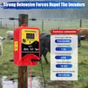 Electric Fence Charger for Livestock(with Grounding Rod), Electric Fence Charger, Fence Energizer 12KV Repel Predators, Fence Charger Ensure Secure Livestock Containmen,Supply for Diverse Farm