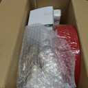 MirthMood 210pcs Red Plastic Plates, Disposable Red Gold Party Plates, Include 30 Dinner, Dessert Plate,30 Cup&30 Napkins, 90 Gold Silverware for Wedding & Party & Birthday Plum Red