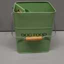 Geyecete Dog Treats tin and dog Food Storage Tin with Lid & with Spoon for dog Food Storage, Medium Pet Food Storage Can-Dog Food-Green