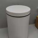 mDesign Pedal Bin — Metal Waste Bin with Pedal, Lid and Plastic Bucket Insert — for Bathroom, Kitchen, and Office — 3 Litre Household Rubbish Bin with Ergonomic Design — White