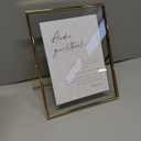 Calculs Gold Glass Picture Floating Frames 10x8 inches for Party Table Decoration Sign Wedding Inspo Audio Guest Book Welcome Sign Holder for Photobooth