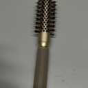 AIMIKE Round Hair Brush, 1 inch Barrel with Boar Bristles, Nano Thermal Ceramic & Ionic Tech, for Blow Drying, Styling, Curling and Shine + 4 Clips (Gold, Unisex, Fine Hair, Short Hair, Anti-Frizz)