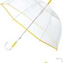 G4Free 52 inch Clear Bubble Umbrella Large Transparent Dome Stick Umbrella