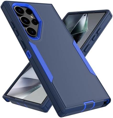 Pack Of 8 ZX Zenixy for Samsung Galaxy S24 Ultra Case, Heavy Duty Shockproof Protective Phone Case with Dual Layer Protection, Navy Blue