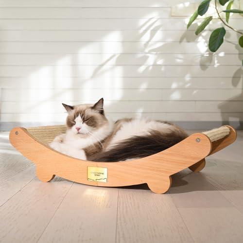 CHEERHOME PETS Sisal Cat Scratcher Bed for Indoor Cats Hammock for Scratching Pad Cat Chair Nartural Sisal Cat Scratch Post for Large Cat Scratcher Lounge(Extra Large)