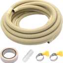 HANSUM Mini Split Drain Hose Air Conditioner Parts & Accessories Pipe Water Tube Pump Universal Line Set Cover for AC Drainage Hvac Extender Outside (25FT)