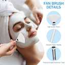 24 Facial Brushes & Esthetician Brush, Soft Fan Brushes as Face Mask Applicator, Brushes Makeup Tool, Facial Mask Brush for Sensitive Skin, for Facial Brushes Esthetician Use in Spa & Home(White&Pink)