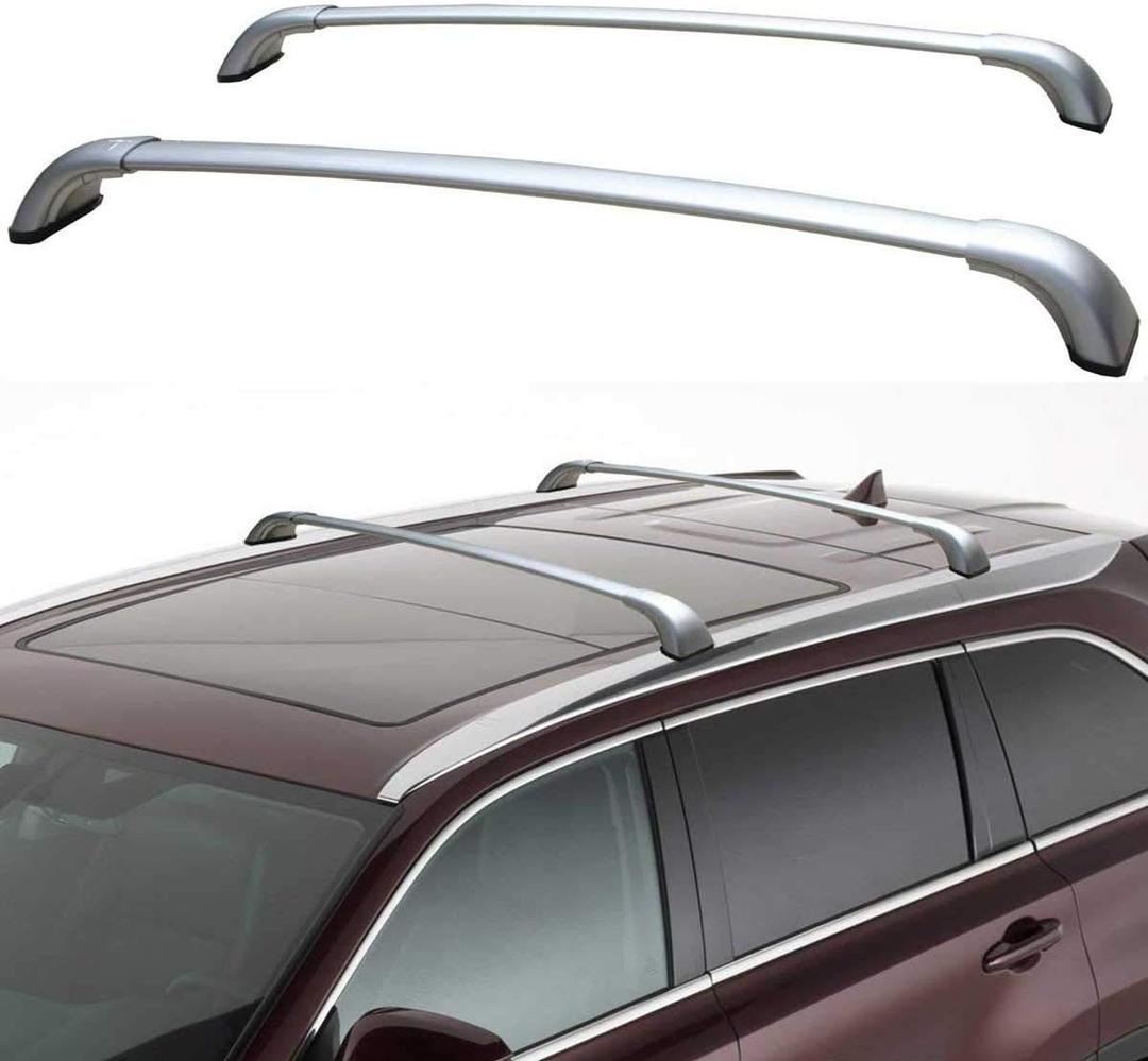 Roof Rack Cross Bars for 2014-2019 Toyota Highlander Cross Rails Aluminum Silver