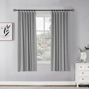 Novecozy 100% Blackout Curtains 63 Inches Length Long,Linen Thermal Insulated Curtains Drapes for Bedroom/Living Room,Rod Pocket/Back Tab/Hook Belt/Ring Clips (2 Panels,W50 x L63,Light Grey) Novecozy 100% Blackout Curtains 63 Inches Length Long,Linen Thermal Insulated Curtains Drapes for Bedroom/Living Room,Rod Pocket/Back Tab/Hook Belt/Ring Clips (2 Panels,W50 x L63,Light Grey)