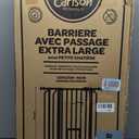 Carlson 29.536.5 Extra Wide Dog Gate with Small Pet Door, Walk-Through Pressure Mounted Metal Indoor Pet Safety Gate, Black, Tested and Trusted by Pet Parents, American Designed, American Owned