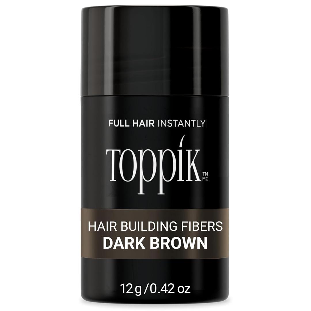 Toppik Hair Building Fibers, Fill In Fine or Thinning Hair Instantly Thicker, Fuller Looking Hair 9 Shades,4 size options