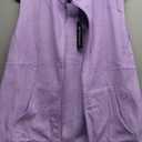 Xeoxarel Women's Soft Polar Fleece Vest, Lightweight Sleeveless Jackets Classic Fit Outerwear Pockets Casual Clothes Lavender, XL