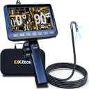 DXZtoz Dual-Lens Articulating Borescope with Light, 5-inch Engine Endoscope Inspection Camera with Articulated Snake Camera, 1080P Videoscope for Automotive Home Mechanics-5FT