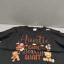 Auntie Can Bearly Wait Bear Gender Neutral Boy Baby Shower T-Shirt (Small, Black)