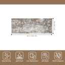 2x6 Runner Rug Non-Slip Washable for Kitchen Hallway - Modern Abstract Neutral Carpet Runner for Bedroom Bedside Laundry Room Entryway Soft Low-Pile Stain-Resistant (Brown Beige, 2x6)