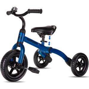 YGJT 3 in 1 Tricycle for Toddlers Age 2-5 Years Old, Folding Kids Balance Bikes with Adjustable Seat and Removable Pedal, Ride-on Toys for Infant, Gift for Baby Boys Girls Birthday, (Blue)