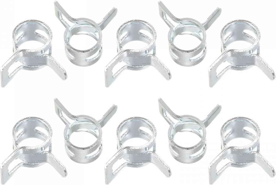 2 x uxcell 20pcs 4mm Spring Band Type Action Fuel/Silicone Vacuum Hose Pipe Clamp Low Pressure Air Clip Clamp, Zinc Plated