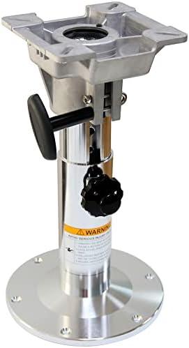 Aluminum Adjustable Height Locking Boat Seat Pedestal，Boat Chair Base with Height Adjustable from 13 Inches to 19 Inches