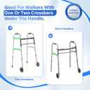 1 pcs Walker Platform Attachment with Adjustable Padded Cuff - Walker Platform Accessory to Preventing The Bracket from Sliding Down - U-Shaped Clamp Design Compatible with Most Walkers on The Market