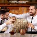 Janhavi Original Charred Wooden Bourbon Drinking Glass,Personalized Whiskey Glasses with Initials,Unique Gifts for Men Husband,Father,Brother Friends,Mens Birthday Gift Ideas,Wooden Whiskey Cup (N)