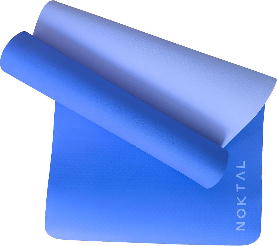 NOKTAL - Pilates Yoga Mat - ECO Friendly - High Density 6MM EXTRA THICK Yoga Mat - Non Slip - Workout Mat for Yoga, Pilates,Meditation and Floor Exercises (Purple)