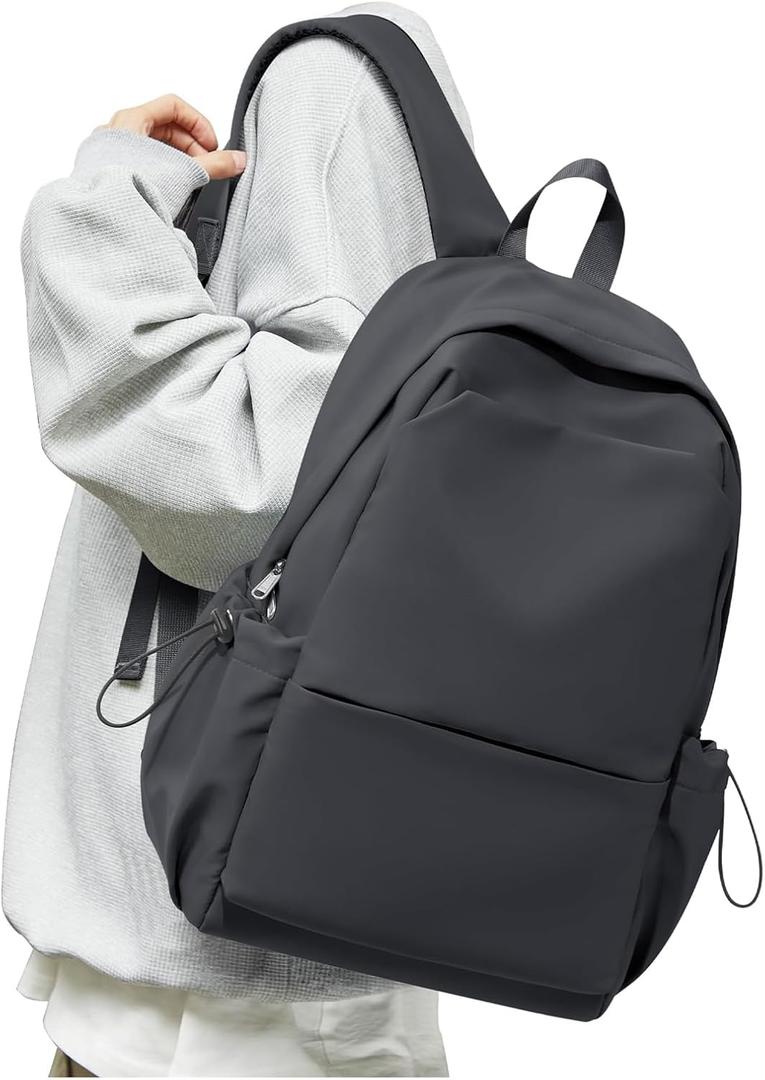 Grey School Backpack Small Middle High School Book Bag for Boys Girls Elementary School Bag Back to School Bag for Teens 18" Mochila Escolar para Nios Adolescentes Gifts