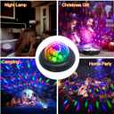 Disco Party Light Night Light 2 in 1 Flashes with Music Sound Activated Multicolor Disco Ball Rechargeable Battery Operated RBG Mini Disco Ball Entertaining Atmosphere for Car Room(4 Pack)