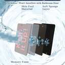 Bath Mat, Bathroom Mat Rugs Super Absorbent Shower Mats Non Slip Quick Dry Thin Rubber Mats for Bathroom Floor Fit Under Door, Shower Rug for Bathtub, Shower, Beige (2'3" x 1'5" (Rectangular), Rectangle Pink-grey)