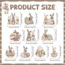 Eaasty 30 Pack Easter Bunny Sticky Notes Polka Dot Rabbit Memo Pad Self-Adhesive Easter Striped Checkered Notepad for Classroom Student Office Spring Gifts Party Favors