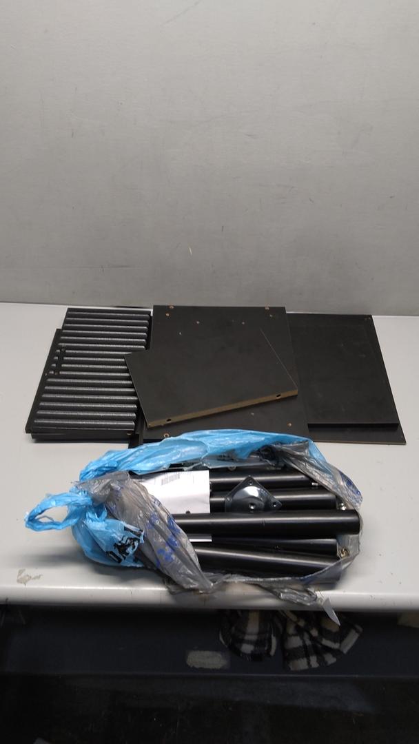 LAATOOREE Nightstands Set of 2, Small Side Table, Bedside Table with Fluted Door, Solid Wood Feet; Modern MidCentury End Table for Bedroom, Small Space (Black)