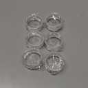 6 Pcs Stainless Steel Bead Side Napkin Rings Delicate Serviette Buckles (Silver)