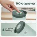 Travel Coffee Mug Tumbler, Reusable Iced Coffee Hot Coffee Cup, Double Wall Insulated Thermal Stainless Steel, Hot and Cold Tumbler for Coffee Lovers, Gift for Women Men, 12 oz, Pastel green